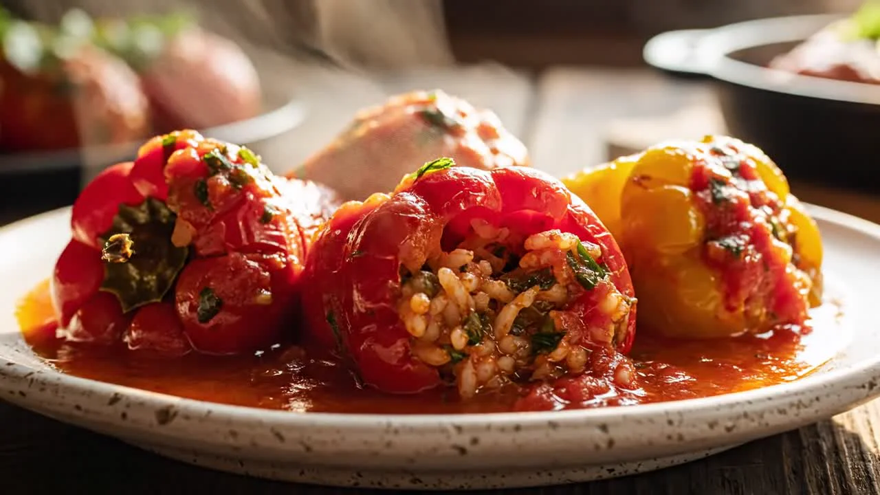 Stuffed Peppers (Kıymalı Biber Dolması)
