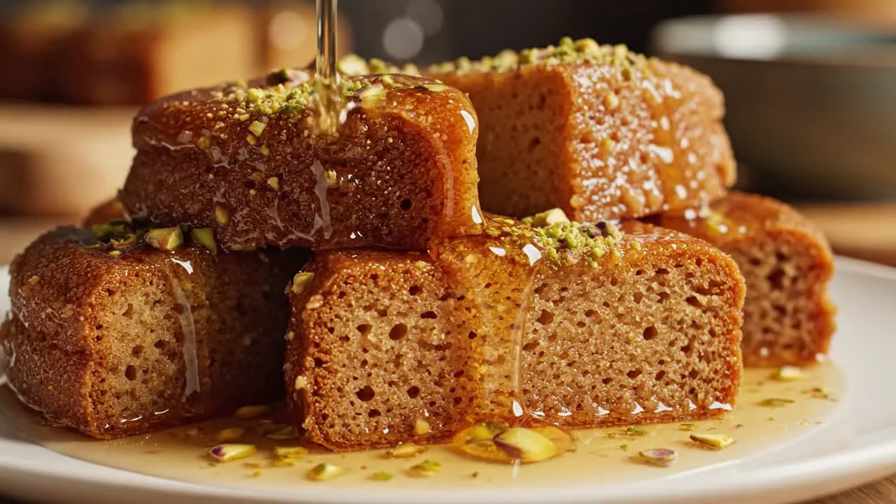 Şambali (Grieß-Sirupkuchen)